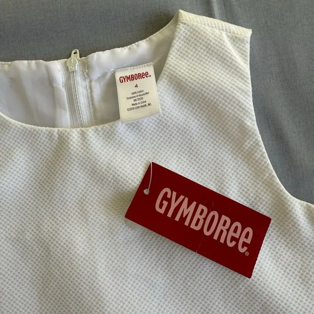 Y2K Gymboree Citrus Fruit Dress Girls Size 4 White Pique Lemon Lime Orange NWT